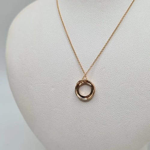 Collier Collier cercle en or rose et diamants 58 Facettes