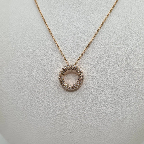 Collier Collier cercle en or rose et diamants 58 Facettes