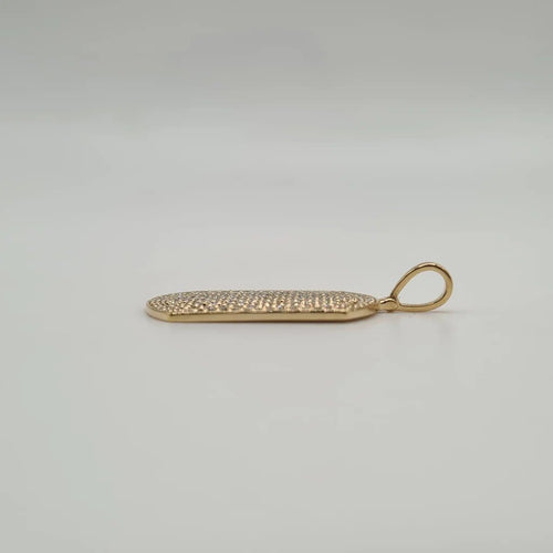 Pendentif Pendentif plaque or jaune serti de diamants 58 Facettes