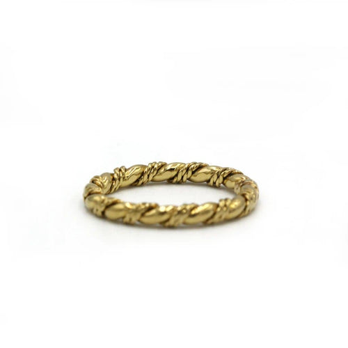 Bague 54 Bague torsadée en or jaune 58 Facettes 250196R
