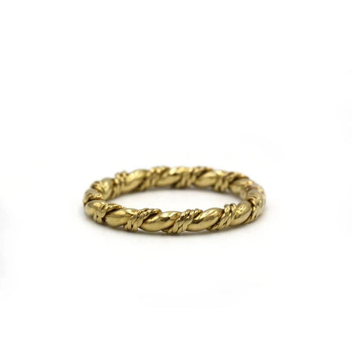 Bague 54 Bague torsadée en or jaune 58 Facettes 250196R