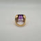 Bague 55 Bague en or jaune 18 carats et améthyste 58 Facettes