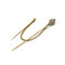 Broche Double Epingle À Cravate - Or, Email et Turquoises 58 Facettes 250298R