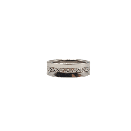 Bague 55 Alliance en or blanc 18 carats 58 Facettes