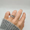 Bague 55 Alliance en or blanc 18 carats 58 Facettes