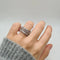 Bague 54 Bague en or blanc 18 carats et diamants 58 Facettes