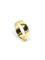 Bague 63 Alliance homme incurvée en or champagne 18 carats 58 Facettes