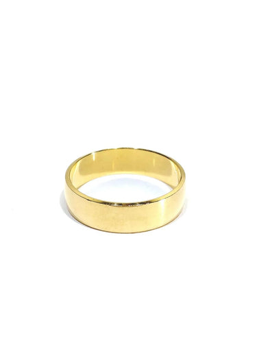 Bague 63 Alliance homme incurvée large en or champagne 18 carats 58 Facettes