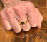 Bague 63 Alliance homme incurvée large en or champagne 18 carats 58 Facettes