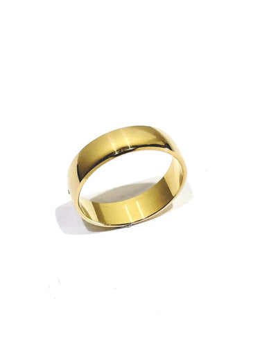 Bague 63 Alliance homme incurvée large en or champagne 18 carats 58 Facettes