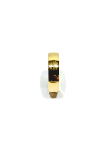 Bague 63 Alliance homme incurvée large en or champagne 18 carats 58 Facettes