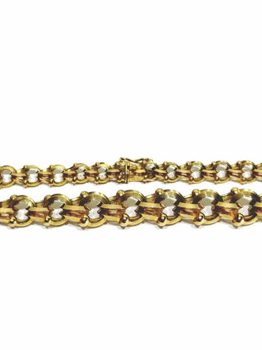 Collier Collier à maillons entrelacés en or rose 18 carats 58 Facettes