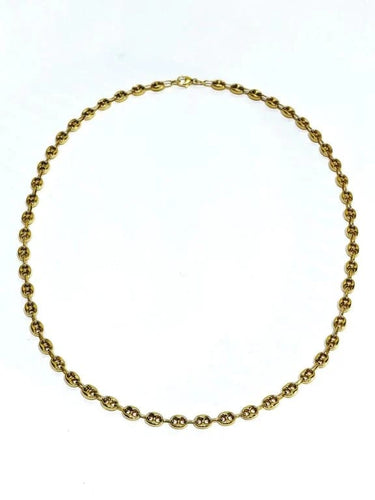 Collier Chaîne maille grain de café en or jaune 18 carats 58 Facettes