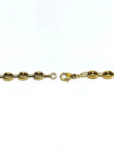 Collier Chaîne maille grain de café en or jaune 18 carats 58 Facettes