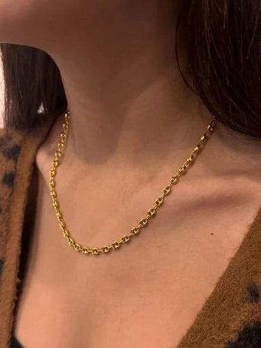 Collier Chaîne maille grain de café en or jaune 18 carats 58 Facettes