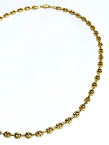 Collier Chaîne maille grain de café en or jaune 18 carats 58 Facettes