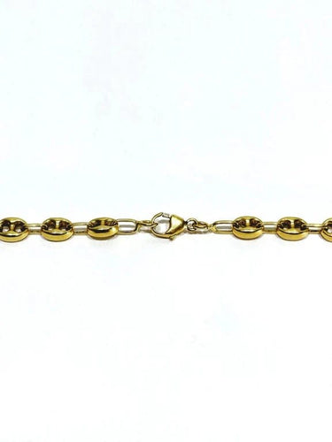Collier Chaîne maille grain de café en or jaune 18 carats 58 Facettes