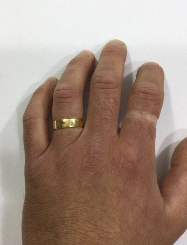 Bague 63 Alliance homme large en or rose 18 carats 58 Facettes 940276