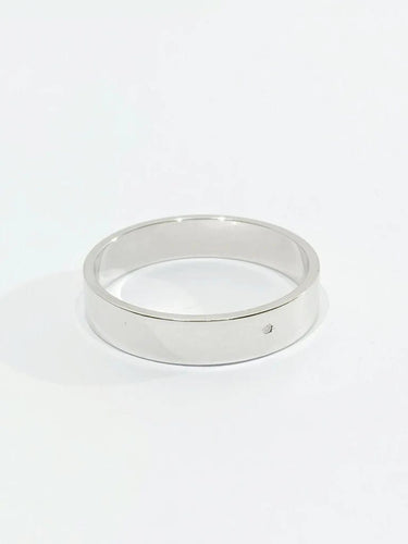 Bague 47.5 Alliance en or blanc 18 carats 58 Facettes