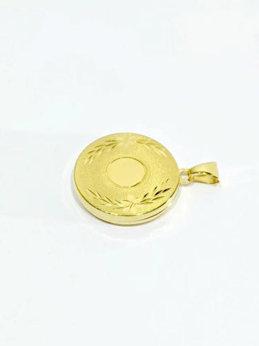 Pendentif Pendentif porte-photo rond en or jaune 18 carats 58 Facettes
