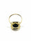 Bague 59 Bague camée bleu en or jaune 18 carats 58 Facettes