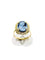 Bague 59 Bague camée bleu en or jaune 18 carats 58 Facettes