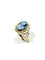Bague 59 Bague camée bleu en or jaune 18 carats 58 Facettes