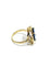 Bague 59 Bague camée bleu en or jaune 18 carats 58 Facettes