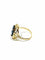 Bague 59 Bague camée bleu en or jaune 18 carats 58 Facettes
