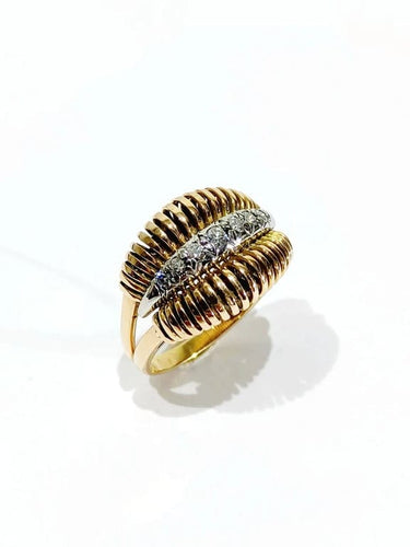 Bague 58 Bague spirales en or jaune 18 carats et diamants 58 Facettes