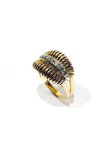 Bague 58 Bague spirales en or jaune 18 carats et diamants 58 Facettes