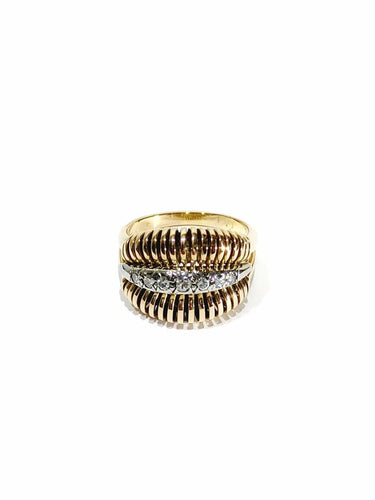 Bague 58 Bague spirales en or jaune 18 carats et diamants 58 Facettes