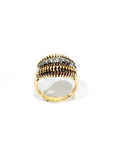 Bague 58 Bague spirales en or jaune 18 carats et diamants 58 Facettes