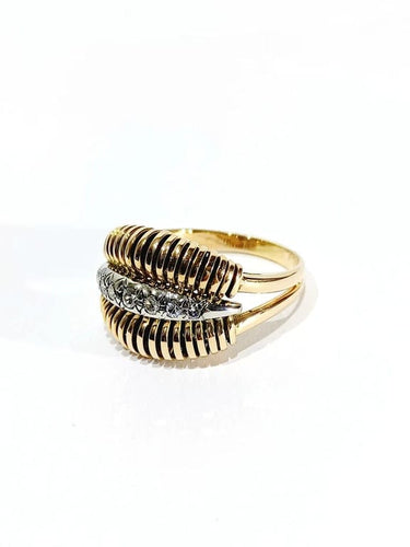 Bague 58 Bague spirales en or jaune 18 carats et diamants 58 Facettes