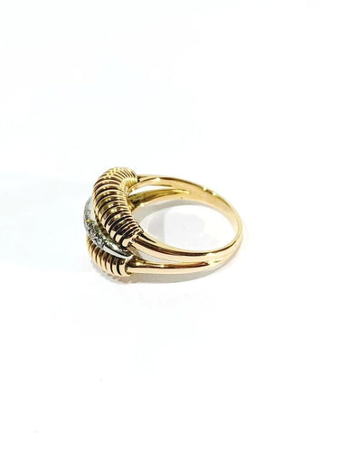 Bague 58 Bague spirales en or jaune 18 carats et diamants 58 Facettes