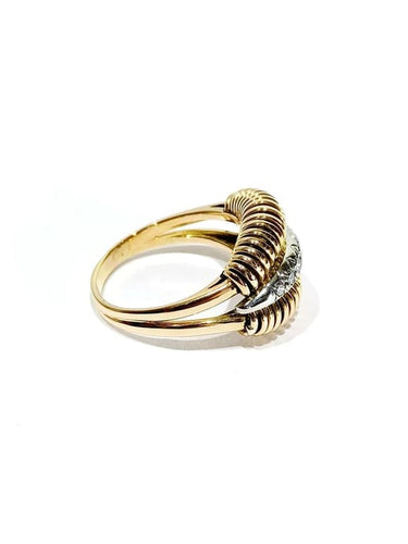 Bague 58 Bague spirales en or jaune 18 carats et diamants 58 Facettes