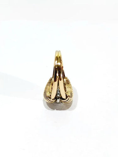 Bague 58 Bague spirales en or jaune 18 carats et diamants 58 Facettes