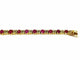 Bracelet Bracelet en or jaune, diamants et rubis 58 Facettes