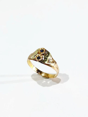 Bague 63.5 Art nouveau - Bague en or rose et jaune 18 carats et saphirs 58 Facettes