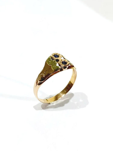 Bague 63.5 Art nouveau - Bague en or rose et jaune 18 carats et saphirs 58 Facettes