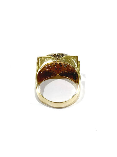 Bague 57 Bague pavée en or 18 carats avec 44 diamants 58 Facettes