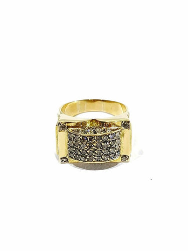 Bague 57 Bague pavée en or 18 carats avec 44 diamants 58 Facettes