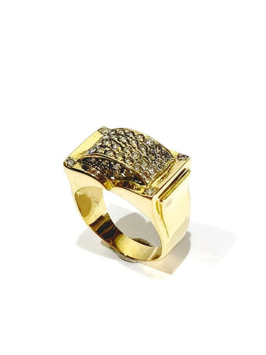Bague 57 Bague pavée en or 18 carats avec 44 diamants 58 Facettes