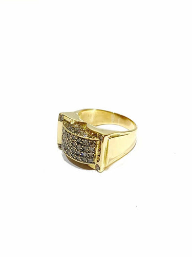 Bague 57 Bague pavée en or 18 carats avec 44 diamants 58 Facettes