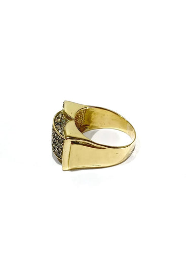 Bague 57 Bague pavée en or 18 carats avec 44 diamants 58 Facettes