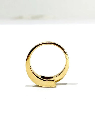 Bague 54 Alliance - Bague en or champagne 18 carats et diamants 58 Facettes 3470