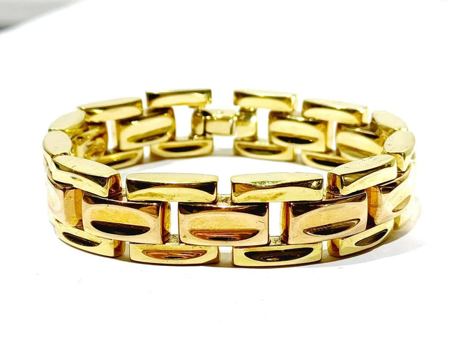 Bracelet Bracelet réversible en or rose et or jaune 18 carats 58 Facettes