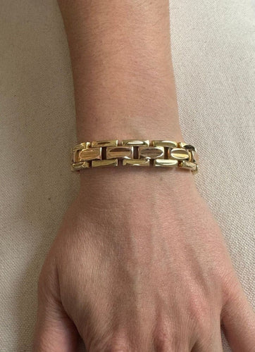 Bracelet Bracelet réversible en or rose et or jaune 18 carats 58 Facettes