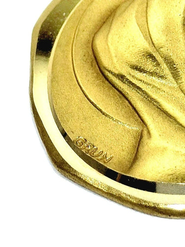 Pendentif Augis - Médaille Vierge Marie / Notre-Dame de Lourdes en or jaune 18 carats 58 Facettes