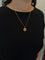 Pendentif Augis - Médaille Vierge Marie / Notre-Dame de Lourdes en or jaune 18 carats 58 Facettes